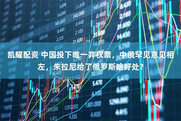 凯耀配资 中国投下唯一弃权票，中俄罕见意见相左，朱拉尼给了俄罗斯啥好处？